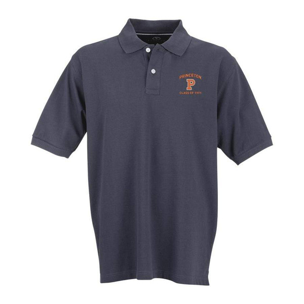 charcoal polo with striped p